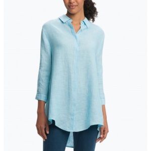 NWT Foxcroft Linen 3/4 Sleeve Tunic Top